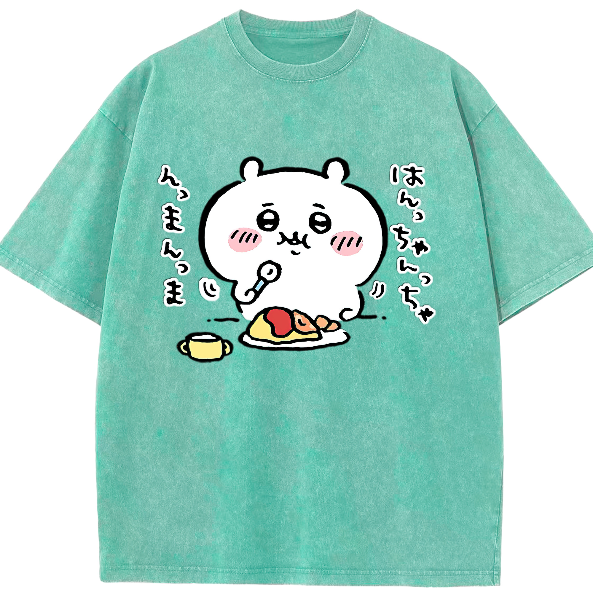 （画像用） ちいかわ ちいかわ Chii-kawa chiikawa 綿100% ヴィンテージ風 半袖Tシャツ（フロントプリント）